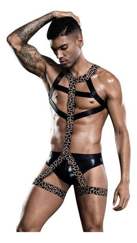 Fantasia Masculina Sexy De Lingerie De Leopardo