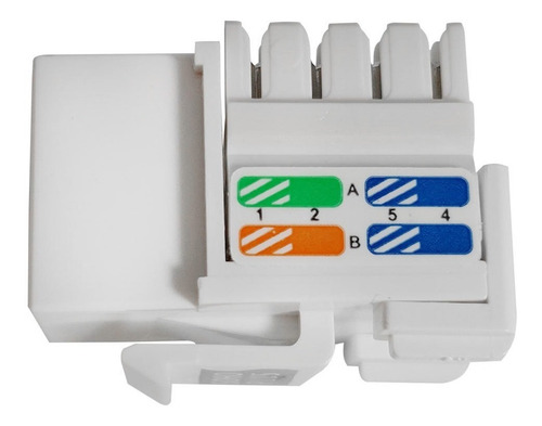 Imagem 3 de 7 de Fêmea Rj45 Keystone Furukawa Cat5e Sohoplus Branco Lan Rohs