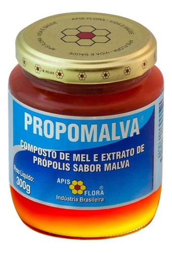 Mel Com Própolis Sabor Malva Vitaminas A B C Apis Flora 300g