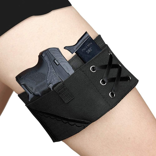 Thigh Tactical Sexy Woman - Funda De Liga Negra Para Armas P