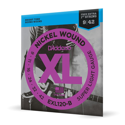 Encordoamento Guitarra 09-42 Corda Extra D'Addario EXL120-B