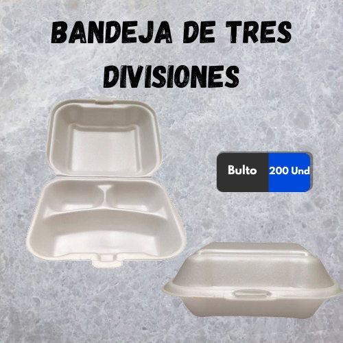 Bandeja De Anime De Tres Divisiones Bultox200 Unidades