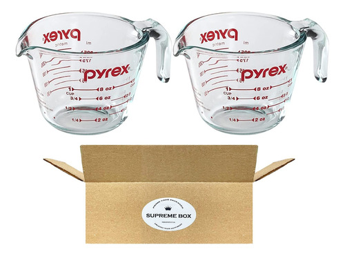 Pyrex Prepware - Vaso Medidor De Vidrio De 1 Taza, Paquete D