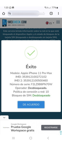 iPhone 11 Pro Max 64 Gb Para Piezas (Usado)