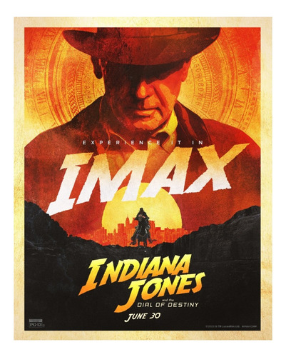 Póster Indiana Jones Imax Estilo Pintura Sobre Lienzo Retro