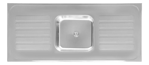 Mesada Cocina Acero Inox. Bacha Centrada Simple 100x52