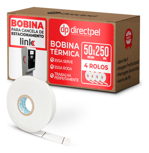 Bobina Para Cancela Estacionamento Linkc 50mm X 250m 167g