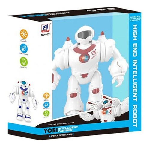 Robot Yobi Interactivo Rota 360 Camina Luz Sonido Dardos 