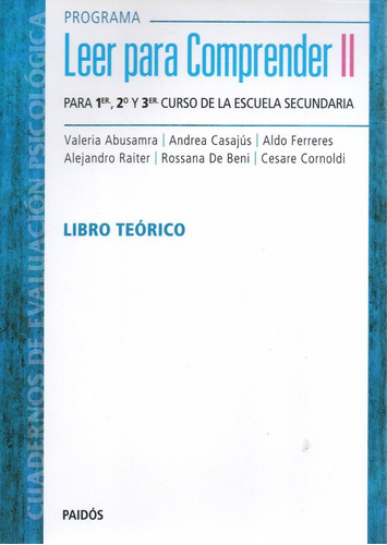 Programa Leer para comprender II Libro teórico Valeria Abusamra y otros Editorial Paidós