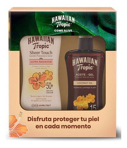 Hawaiian Tropic Pack Solar Fps50+ Bronceador Fps15 240ml-c/u