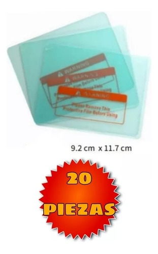 (pack 20 Pz) Repuesto Mica Externa Para Careta Electronica