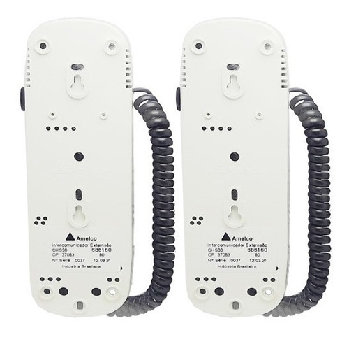 Interfone Intercomunicador Ponto A Ponto Chefe Secretária Cor Branco 110v/220v