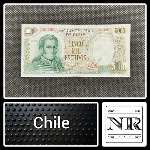 Chile - 5000 Escudos - Año 1975 - P #147 - Cano Molina