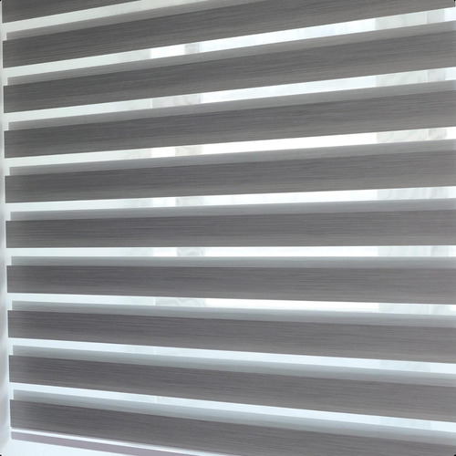 Persiana Rolo Double Vision Zebra 1,60l X 1,60a Cinza Escuro
