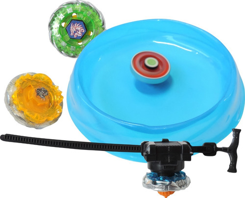 4 Beyblade Metal Led + Lançador + Arena - Promoção
