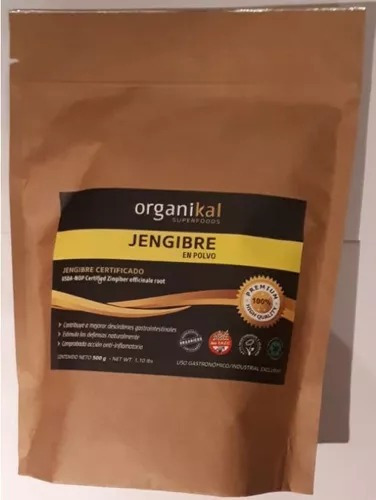 Jengibre En Polvo X500gr Organikal Hgl Sabor Natural