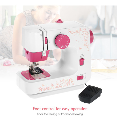 Máquina de coser portátil AONESY Máquina de coser 12 puntadas 2 velocidades Mini máquina de coser Overlocker Máquina de bordar Máquinas de coser para principiantes Inicio 