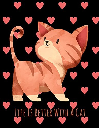 Life Is Better With A Cat Cute Orange Tabby Kitten On Pink H