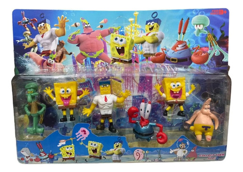 Bob Esponja Set X 6 Muñecos