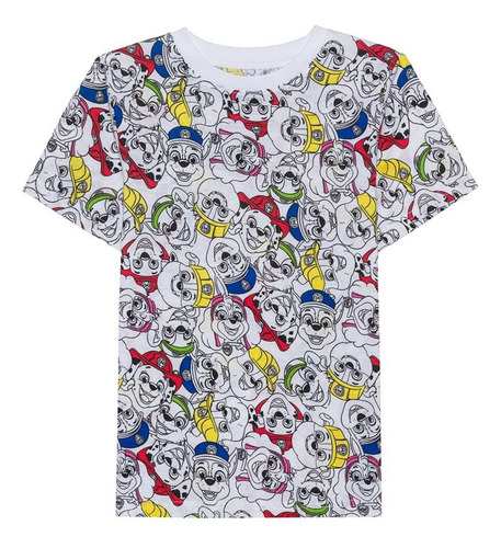 Polera Manga Corta Pawpatrol Nickelodeon Niño Importada Usa