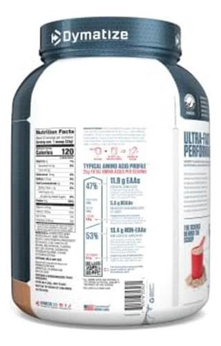 Proteína de suero en polvo Dymatize Iso 100 con 25 g de 100% Whey I