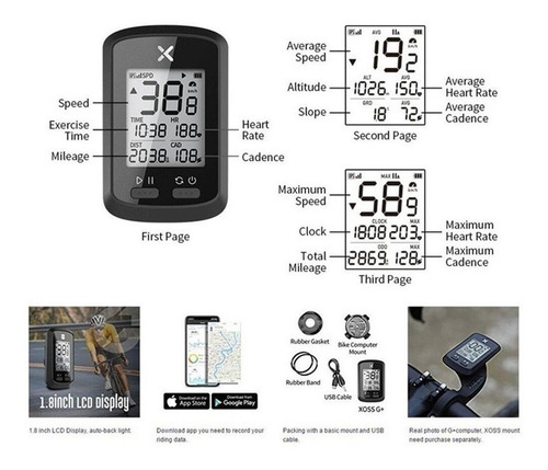 Velocímetro Gps Xoss G + Smart Bt Ant + Strava