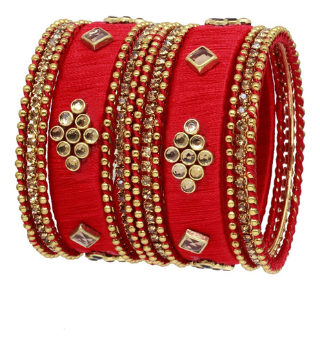 Sanara Indian Fashionable Silk Thread Party Wear Bangle For 