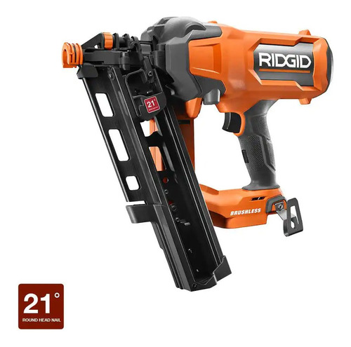 Pistola Para Clavos, Ridgid, 18v, 21 Grados,3 1/2 PuLG S/bat