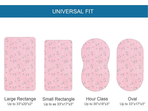 Juego De 4 Sábanas Para Moisés Para Bebé, Ajuste Universal P