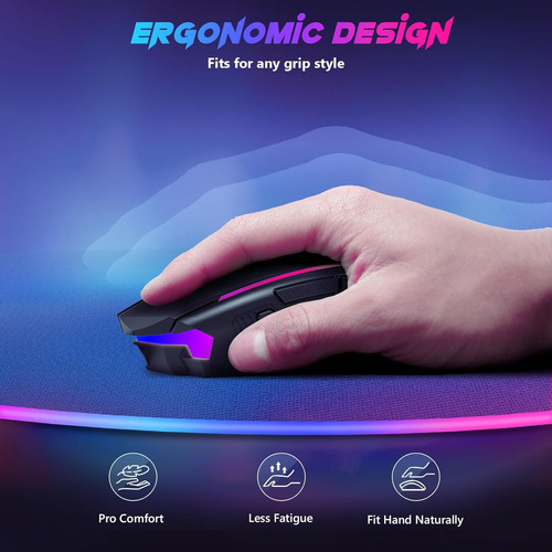 Mouse Gamer Redragon M910-ks Inalámbrico, Rgb, Negro