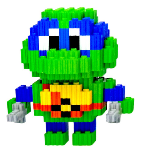 Bloques Mágicos Figuras 3d Personajes Tortugas Ninja Armable
