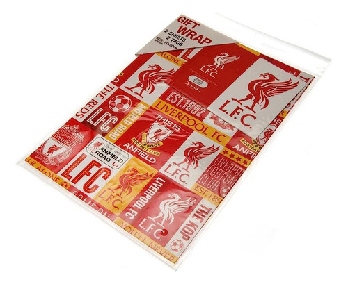 Papel De Regalo Oficial Del Liverpool Football Club, Incluye