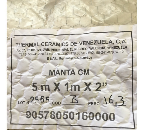 Imagen 3 de 4 de Fibra Cerámica. Manto Refractario 2
