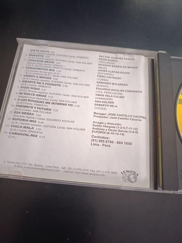 Cd Original Usado Se Hace Envios A Todo El Perú - Euforia (Usado)