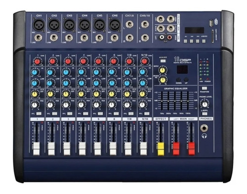 Consola Mixer Apogee Pc10 Potenciada 10 Canales Efectos 48vp