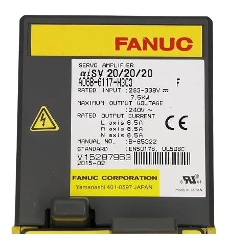 A06b-6117-h303 Servo Amplificador 3 Canais Fanuc A06b-6117-h303 Servo Amplificador 3 Canais Fanuc