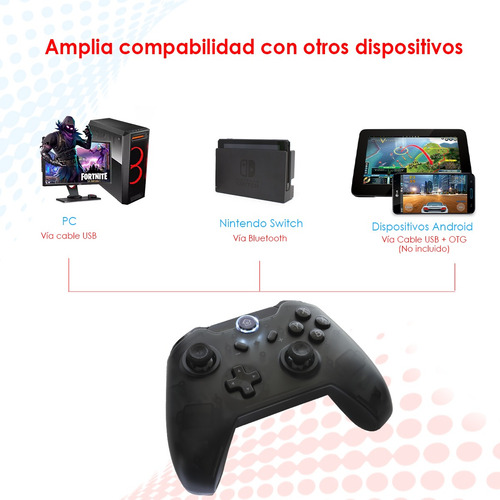 Control Pro Inalambrico Bluetooth Para Switch Pc Android