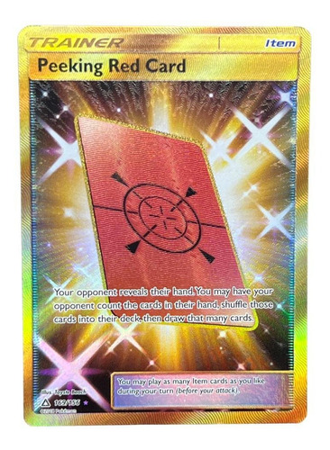Peeking Red Card Carta Pokemon Inglés 