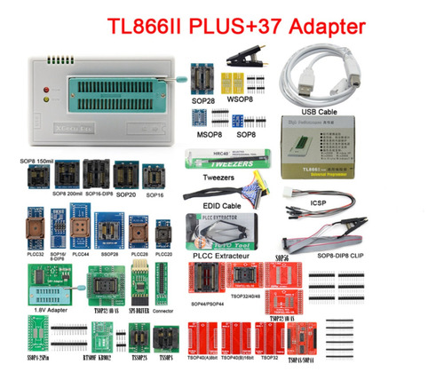 Programador Universal Tl866ii Plus + 37 Bases Xgecu 