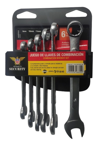 Juego Llaves Combinadas Milimétricas 8 10 11 12 13 Y 14 Mm