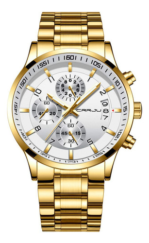 Reloj Pulsera Crrju Ejecutivo De Moda De Acero Para Hombre
