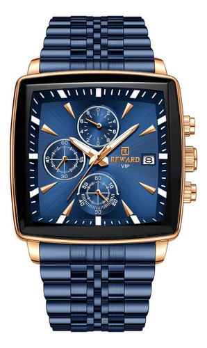 Reloj De Cuarzo Reward Cuadrado Con Cronógrafo