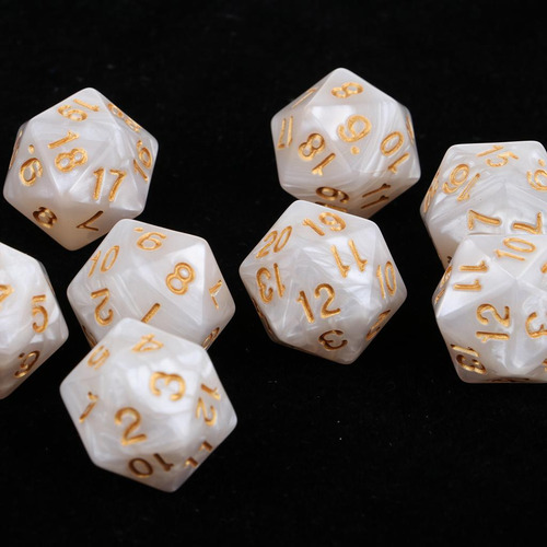 10pcs Dados De Veinte D20 Compatible Con Dnd Rpg Party Games