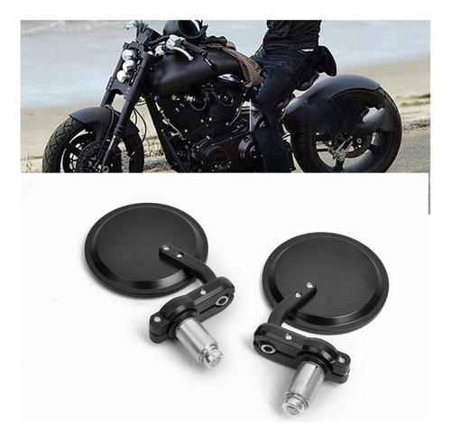 2 Pz Espejos Motocicleta/bicicleta Redondo Street Cafe Racer