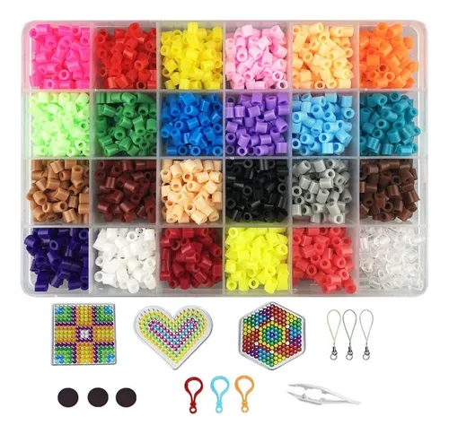 Perlas Hama Beads Fuse Beads Pixel Art, 2400 Unidades, Niños