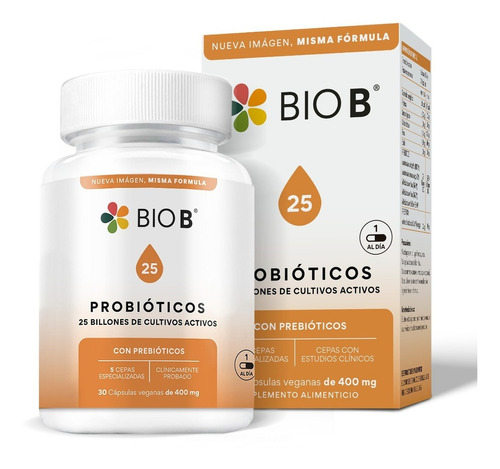 Bio B 30 Cápsulas Probióticos 25 Billones Sabor N/a