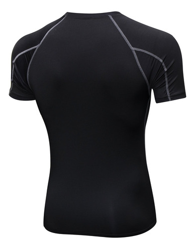 Camiseta Deportiva Manga Corta Para Hombre Fitness Capa Base