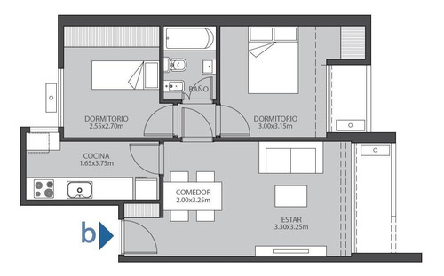 Imagen 3 de 3 de Departamento - Saavedra