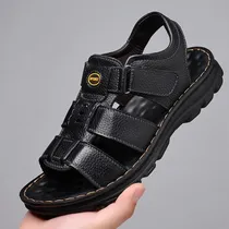Comprar Sandalias De Cuero Genuino Para Hombre, Zapatos Para Hombre