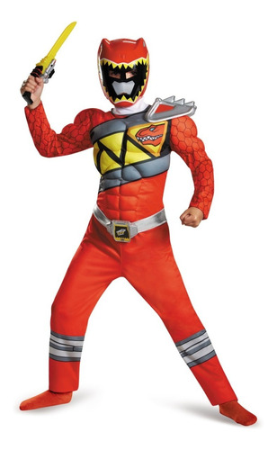 Disfraz Power Ranger Rojo Dino 7-8 Años  Entrega Inmediata